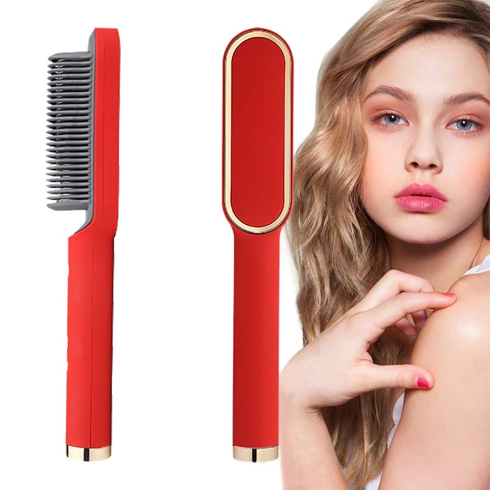 Hair Straightener Comb and Curler 3-in-1