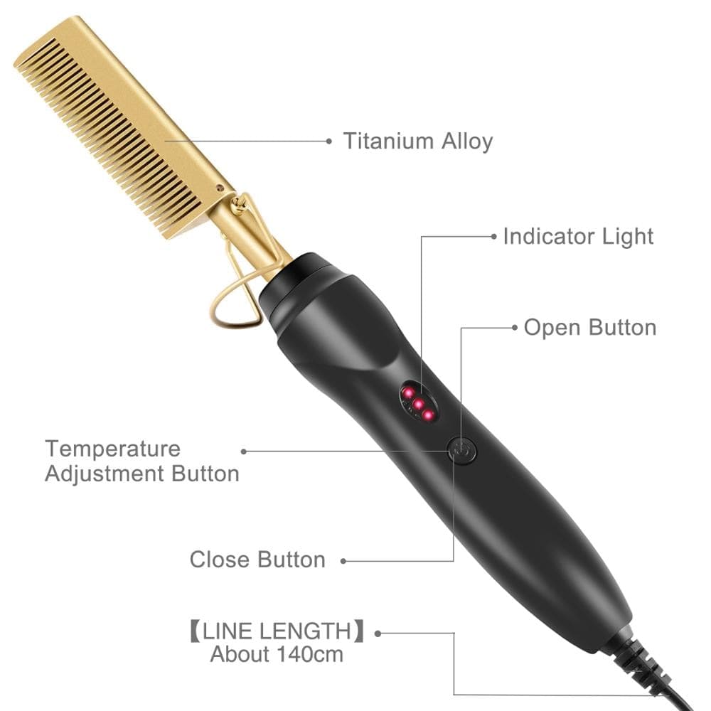 Comb Hair Straightener and Curling Iron