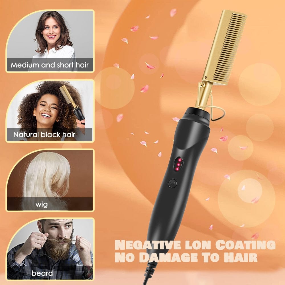 Comb Hair Straightener and Curling Iron