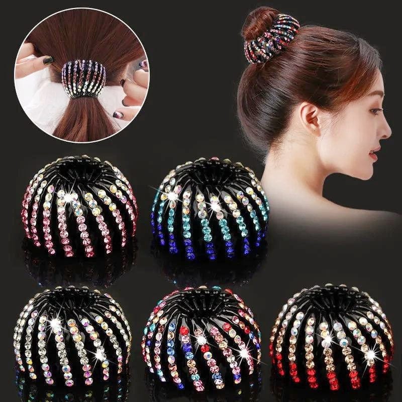 Crystal Rhinestone Hairpin Bun Claw Clip