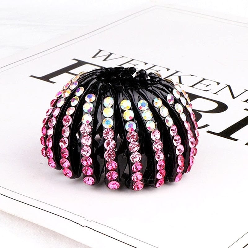 Crystal Rhinestone Hairpin Bun Claw Clip