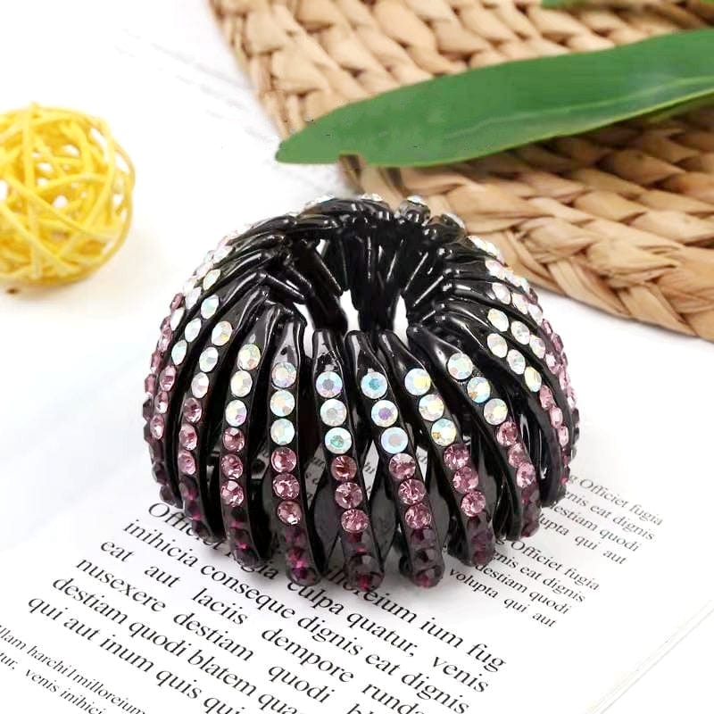 Crystal Rhinestone Hairpin Bun Claw Clip