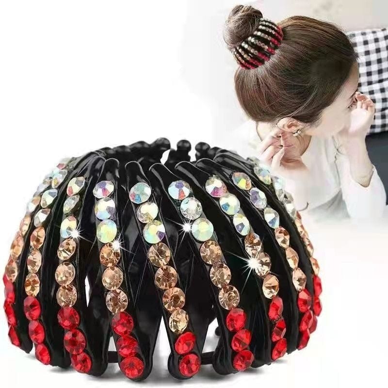 Crystal Rhinestone Hairpin Bun Claw Clip