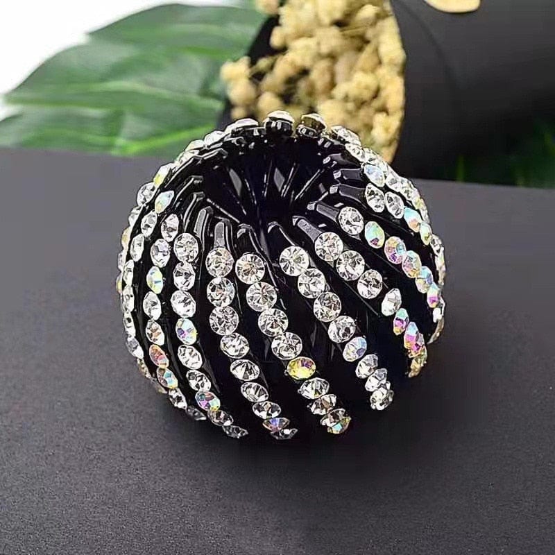 Crystal Rhinestone Hairpin Bun Claw Clip